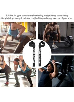 Halamine Non-Slip Silicone Lifting Straps for Gym ，Adjustable Weightlifting Wrist Support for Men & Women, Extra Long Powerlifting Straps for Bodybuilding, Strength Training (Black)  - Image 4