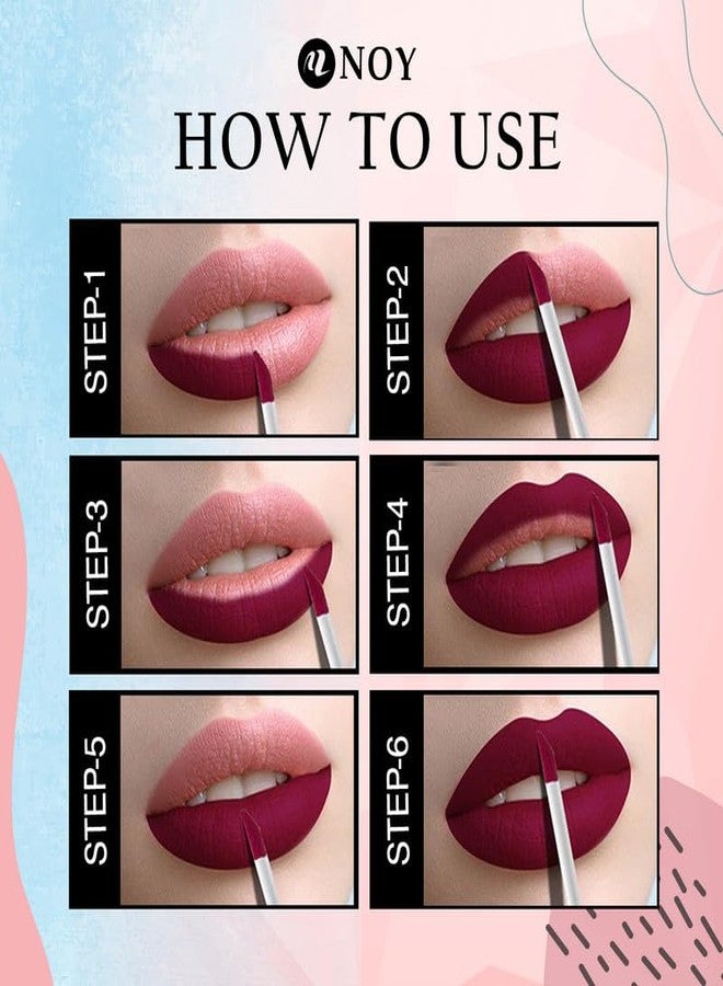 نوي أحمر شفاه سائل غير لامع مقاوم للماء من نوي، بلمسة نهائية جريئة غير لامعة مع شعور مريح - ألوان: كرزي نيود، موف نيود، أحمر ماجنتا، أحمر فينيسي، عبوة من 4 قطع - Image 5