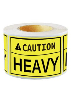 Remarkable Caution Heavy Sticker 2 X 3 Inch Fluorescent Yellow Heavy Special Handling Shipping Pallet Label Stickers For Shipping And Packing （300Pcs Per Roll）  - Image 1