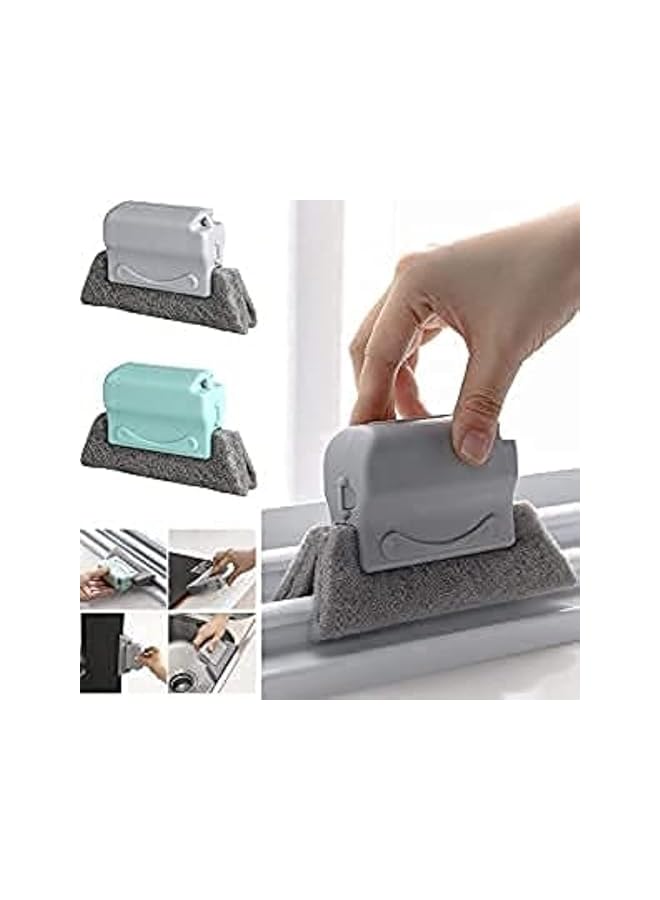promass Magic Window Cleaning Brush Hand-held Groove Gap Cleaning Tools Door Window Track Kitchen Cleaning Brushes Multipurpose Household Cleaning Tool (2 Pcs Gray) - Image 2