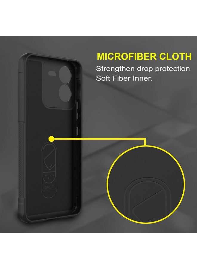 ZAPCASE غطاء خلفي Zapcase لجهاز Iqoo Z9 5G | متوافق مع غطاء خلفي لجهاز Iqoo Z9 5G | غطاء سحري من السيليكون السائل مع حماية الكاميرا | أسود - Image 4