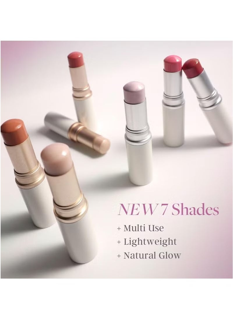 HINCE hince True Dimension Radiance Balm, 5g (Clear) - Natural Shimmer Face Highlighter with Transparent Tones to Brighten Skin. Ultra - Slim Texture, a Multi - use Makeup Stick for Blush and Eyeshadow  - Image 4