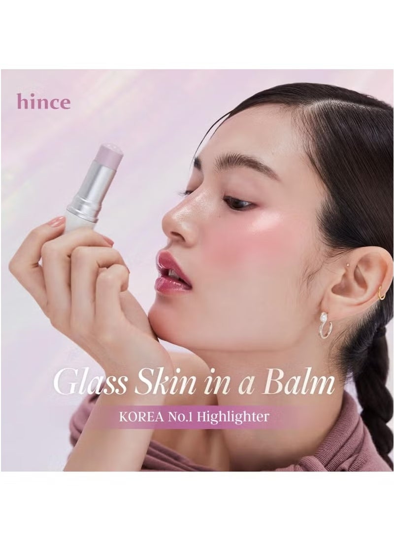 HINCE hince True Dimension Radiance Balm, 5g (Clear) - Natural Shimmer Face Highlighter with Transparent Tones to Brighten Skin. Ultra - Slim Texture, a Multi - use Makeup Stick for Blush and Eyeshadow  - Image 2