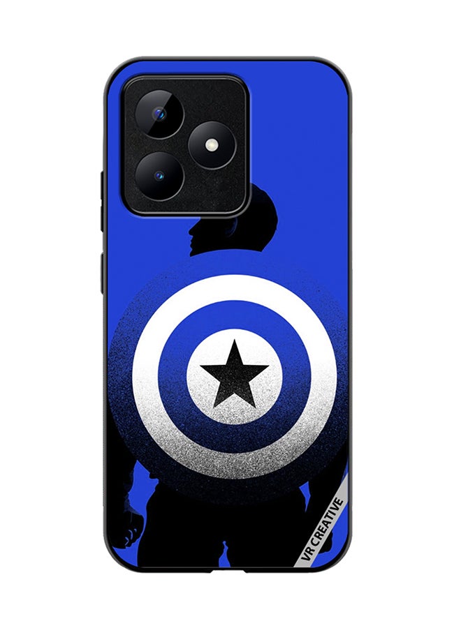VR CREATIVE Protective Case Cover For Realme C53 Captain America Blue Design Multicolour - Image 1