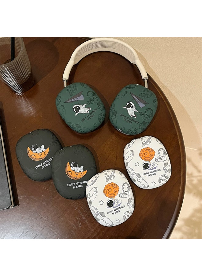 Loquat Suitable For Apple/For AppleAirPods Max Earphone Case Cartoon Noise Reduction Bluetooth Headset Cute Protective Case-Color:Silicone Soft Shell-milk Tea Panda-Model:For AppleAirPods Max (protective C - Image 3