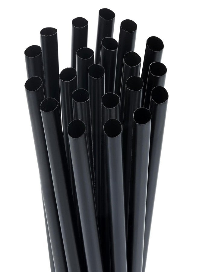 YAOSHENG 100 Pcs Black Disposable Drinking Plastic Straws.Milk tea juice disposable straw (0.47'' diameter and 8.27" long) (black-100pack, 8.27 Inches) - Image 5