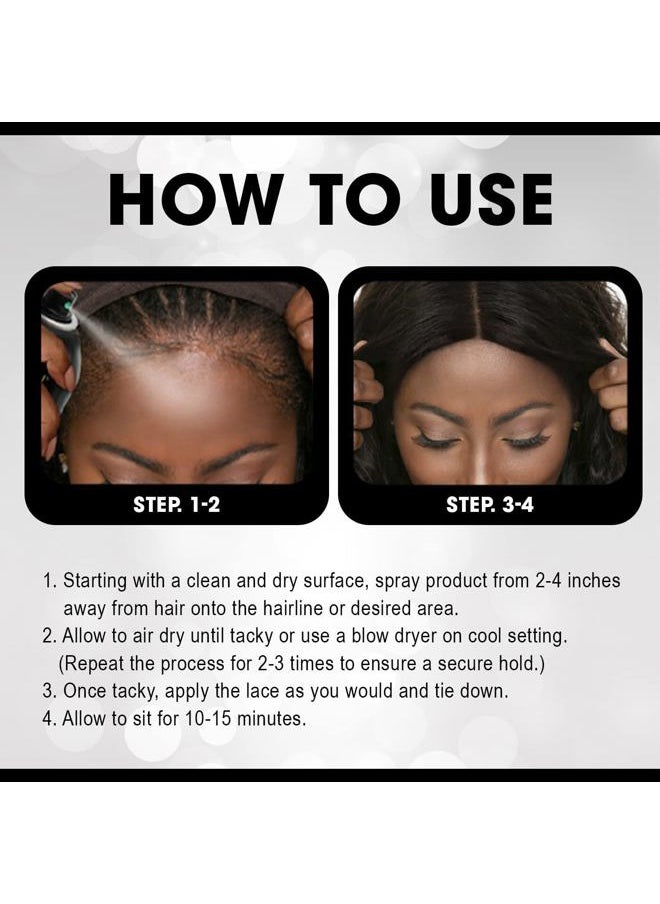 EBIN NEW YORK Wonder Lace Bond Adhesive Spray - Supreme (Extreme Firm Hold), 2.7 fl. oz./ 80ml | Fast Drying, No Residue, No Build up, Powerful Hold, All-Day Hold, Daily Wig Application  - Image 3