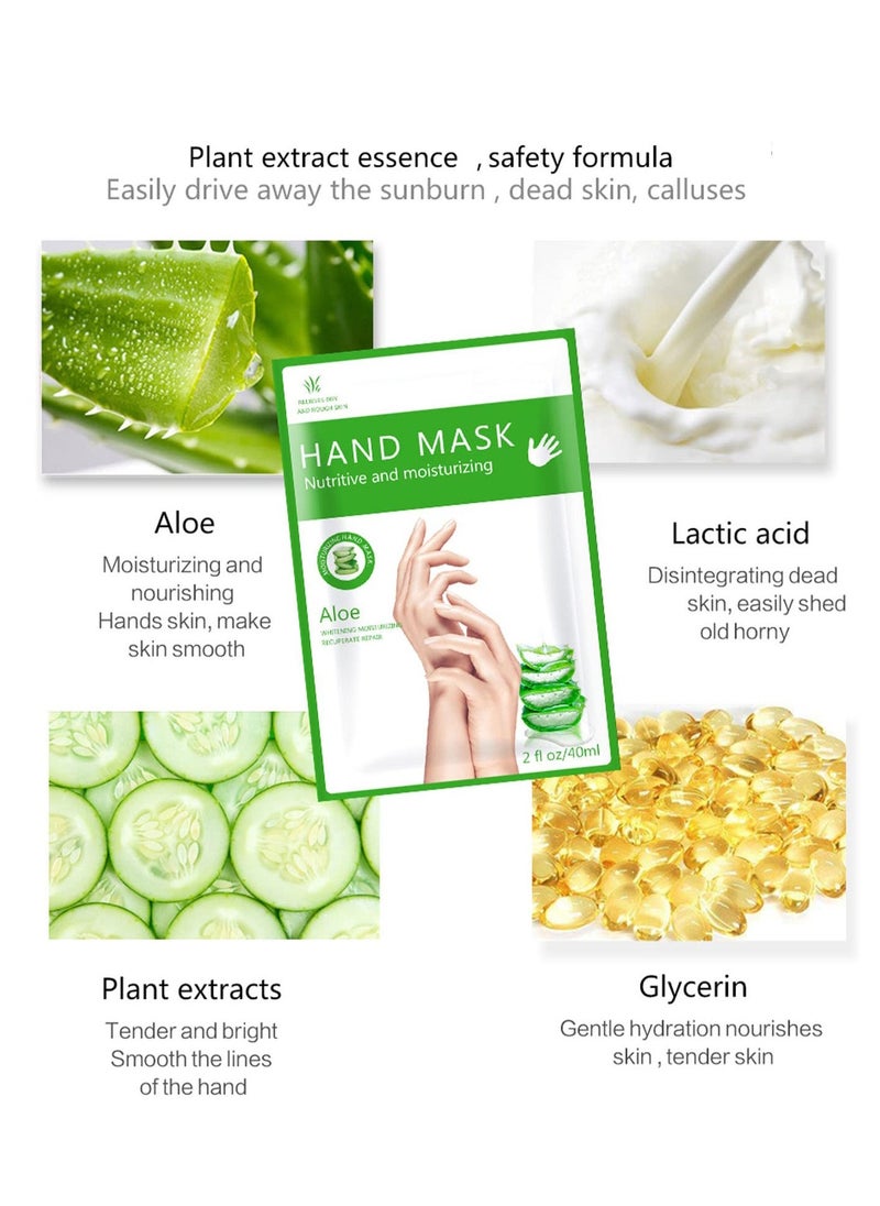 Generic - Moisturizing Hand Gloves - 3 Pcs Hand Masks with Plant Extracts for Dry, Aging, and Cracked Hands. Intense Nourishing Hand Cream Mask with Aloe Vera for Skin Repair, Whitening, and Anti-Aging. - Image 1