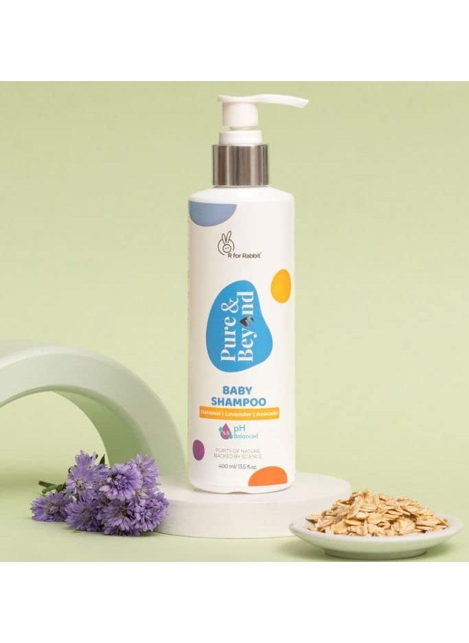 R for Rabbit - R for Rabbit Baby Shampoo 400 ml Pure and Beyond for Kids No Tears Ph 5.5 Mild and Gentle With Natural oatmeal and Avocado - Image 1