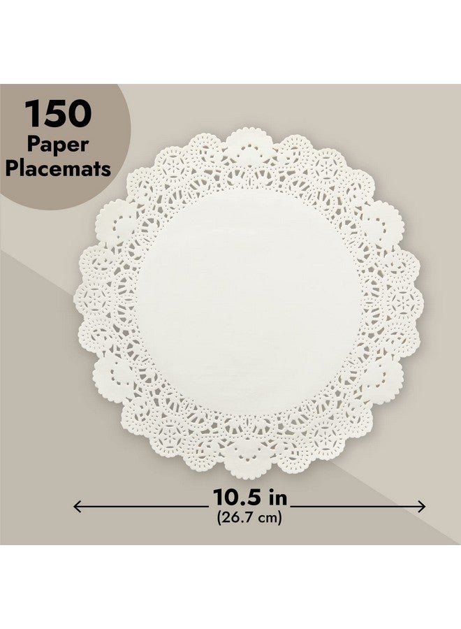 Juvale 150 Pack Round White Paper Doilies Assorted Sizes for Cake, Food, Dessert - Lace Paper Placemats for Crafts, Plates, Party Table, Wedding (6.5, 8.5, and 10.5 Inch) - Image 4