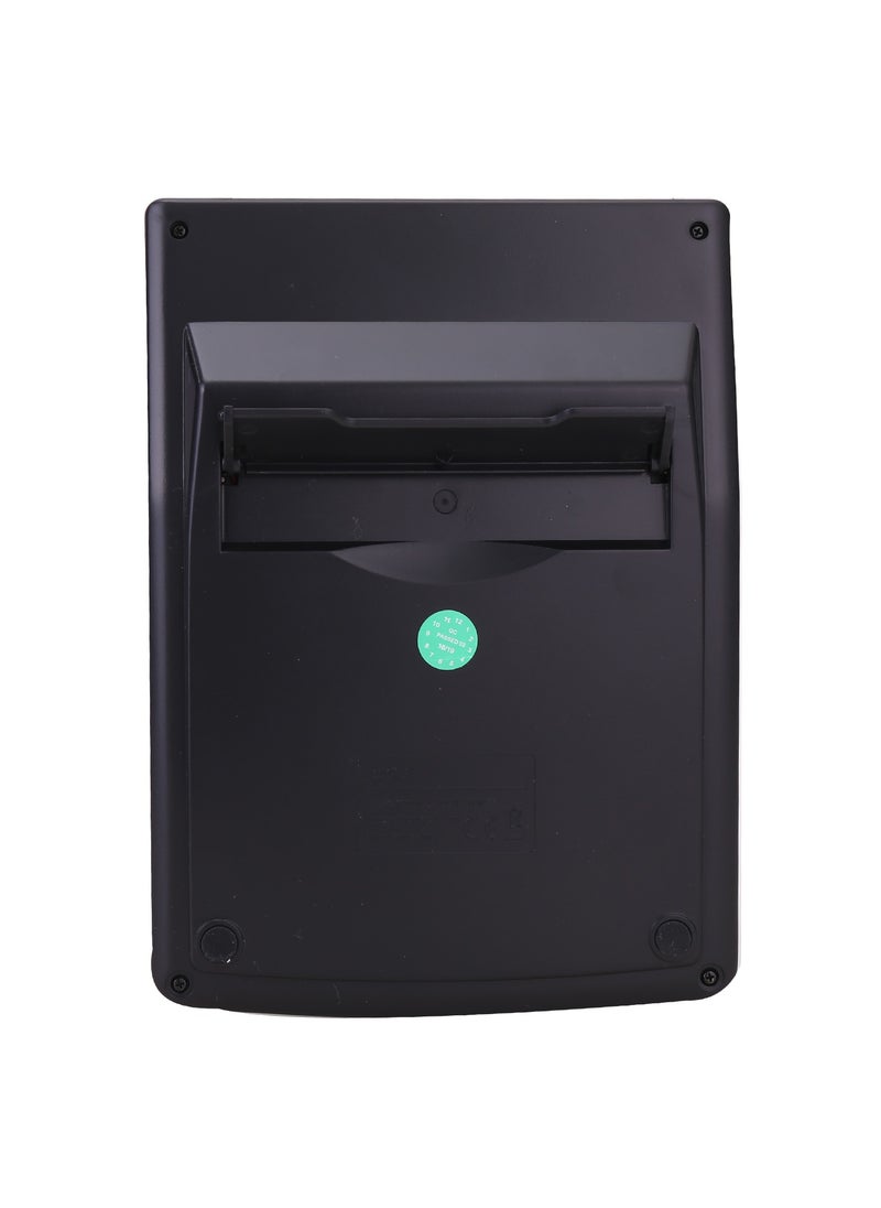 Deli Deli 12-Digit Calculator - Dual Power, Plastic, Black, 3 Years Warranty, E1507  - Image 5
