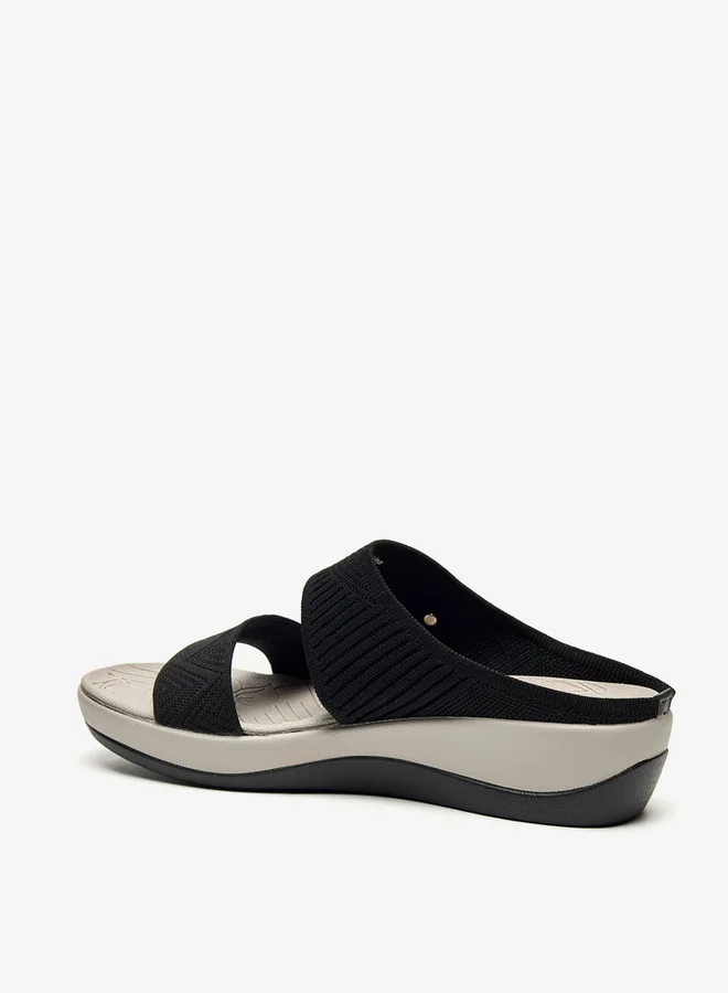 Le Confort Mesh Slip-On Strap Sandals with Flatform Heels