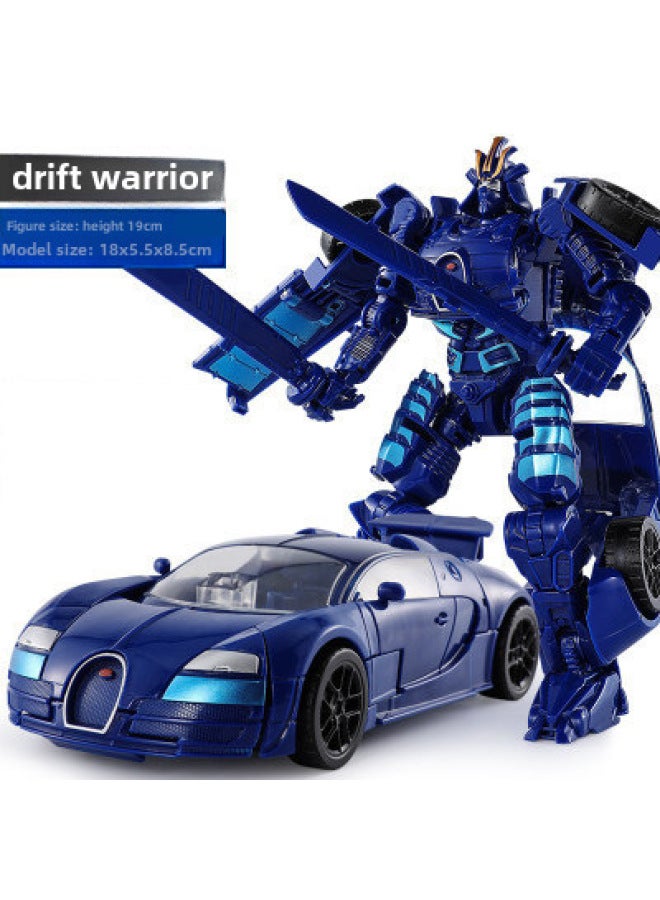 Children's Transformation Play 5 Bumblebee Dinosaur Megatron Boy Hand-made 6 Car Robot King Kong Sky Hand-made Model Play-Color:Cool-drift (plastic Version) - Image 1