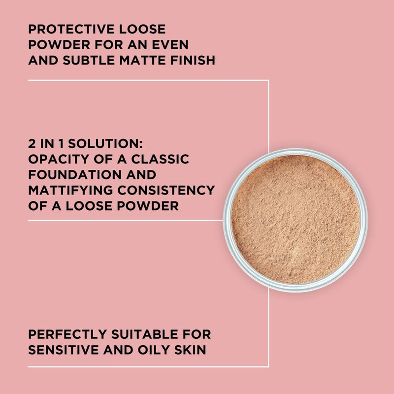 ARTDECO Mineral Powder Foundation - honey â€“ loose setting powder for a smooth & matte finish - medium coverage - perfect for sensitive & oily skin - makeup with zinc & magnesium - vegan - 0.53 Oz - Image 2