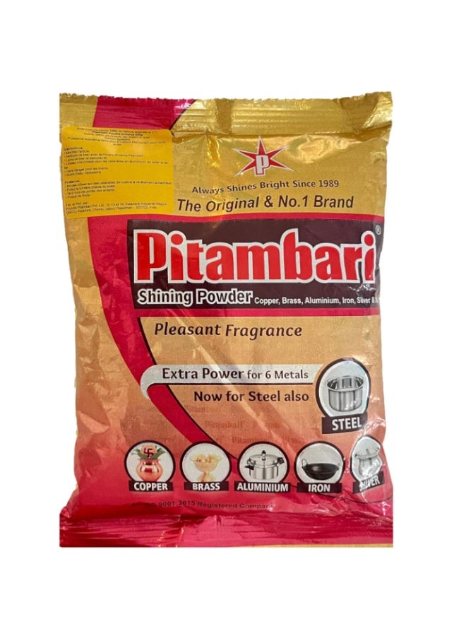 Pitambari Shining Powder for 6 Metals (Copper, Brass, Aluminium, Iron, Silver & Steel) - 1 Pack - Image 1