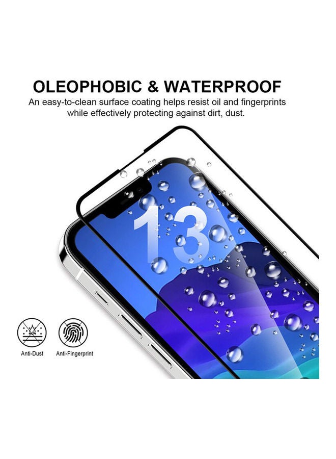 Full Glue Screen Protector Tempered Glass For Apple iPhone 13 Pro Size 6.1 inches Black Edge - Image 4