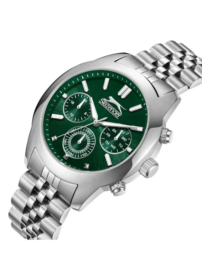 Slazenger SLAZENGER SL.9.2407.2.04 Men's Multi Function Display Watch & Metal Strap Silver
