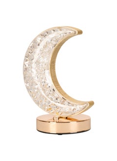 Hilalful HilalFul Crystal Crescent Table Lamp | Home Décoration | For Indoor Lighting of Bedroom, Living Rooms | Decorative Piece for Ramadan, Eid & Other Celebrations | Islamic Themed  - Image 1
