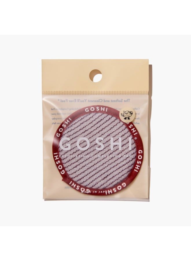 GOSHI Exfoliating Complexion Pads - Reusable, Rapid-Drying, Soft Exfoliating Face Scrubber for All Skin Types - Red - Made in Japan - Image 1