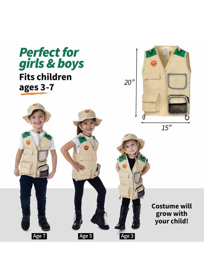 Born Toys Explorer Kit for Kids Children's Toy with Washable Premium Backyard Safari Vest and Adventure kit or Paleontologist Costume Full Kids Explorer Set - Image 2