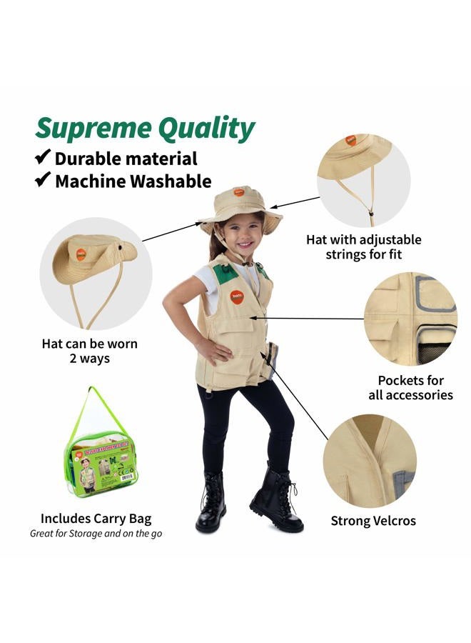 Born Toys Explorer Kit for Kids Children's Toy with Washable Premium Backyard Safari Vest and Adventure kit or Paleontologist Costume Full Kids Explorer Set - Image 3