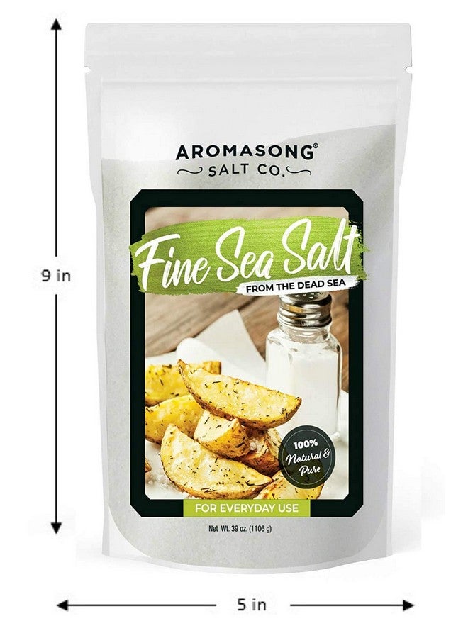 أروماسونج أروما سونج 100% ملح بحري طبيعي من البحر الميت، ملح طعام ناعم الحبيبات، عبوة كبيرة 2.43 رطل، كيس قابل لإعادة الإغلاق، 100% نقي وطبيعي، غير مكرر، خالٍ من الجلوتين، ملح بحري للطهي اليومي - Image 5