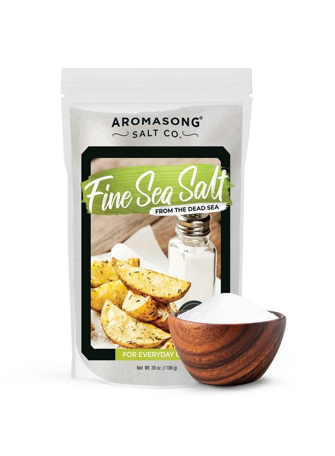 أروماسونج أروما سونج 100% ملح بحري طبيعي من البحر الميت، ملح طعام ناعم الحبيبات، عبوة كبيرة 2.43 رطل، كيس قابل لإعادة الإغلاق، 100% نقي وطبيعي، غير مكرر، خالٍ من الجلوتين، ملح بحري للطهي اليومي - Image 1