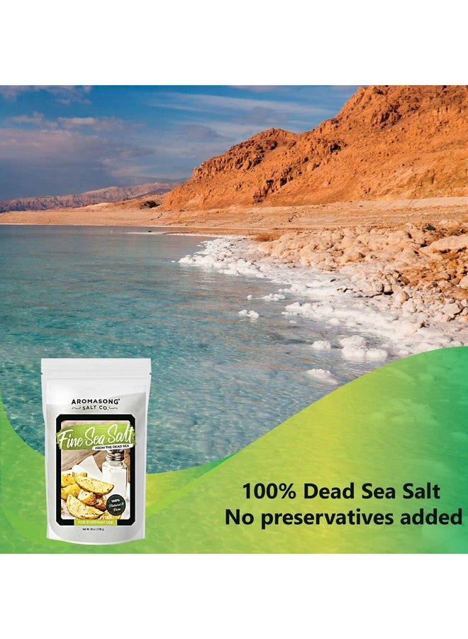 أروماسونج أروما سونج 100% ملح بحري طبيعي من البحر الميت، ملح طعام ناعم الحبيبات، عبوة كبيرة 2.43 رطل، كيس قابل لإعادة الإغلاق، 100% نقي وطبيعي، غير مكرر، خالٍ من الجلوتين، ملح بحري للطهي اليومي - Image 3