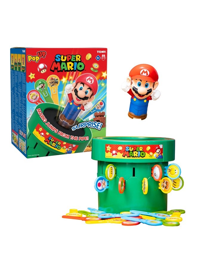 TOMY Pop Up Super Mario Board Game - Family and Preschool Kids Games for Family Game Night - Kids Activities and Super Mario Toys - Girls and Boys Games - 2-4 Players - Ages 4 Years and Up - Image 1