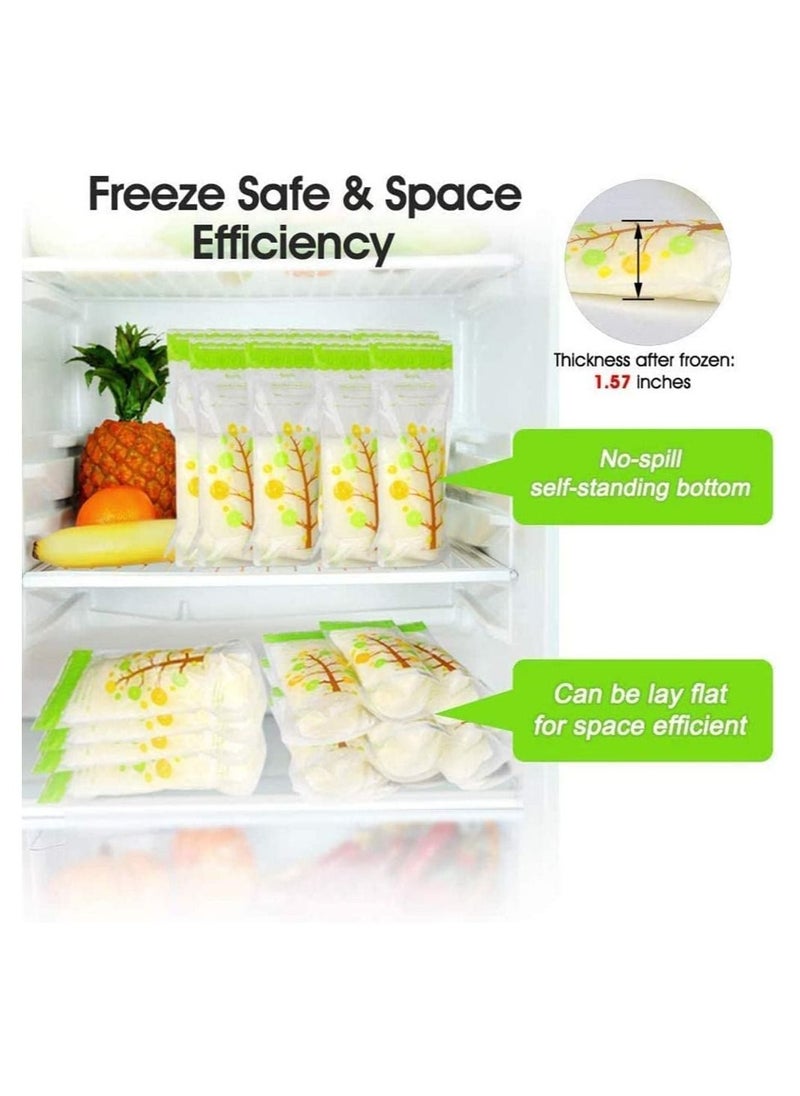 Bimirth 112 Piece Baby Self-standing Bottom Design Breast Milk Storage Bags With Double Zipper  - Image 5