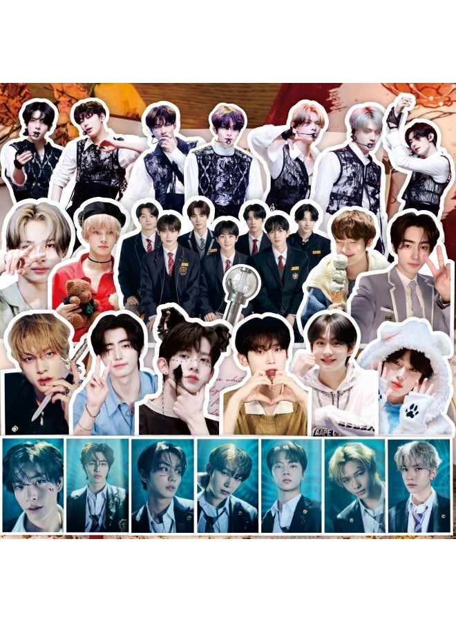 NIBEMINENT 65 Pcs Kpop ENHYPEN Deco Kit Waterproof Stickers, High Definition Printing Bright Colors, Suitable for Laptop Skateboard Luggage Water Bottle Guitar DIY