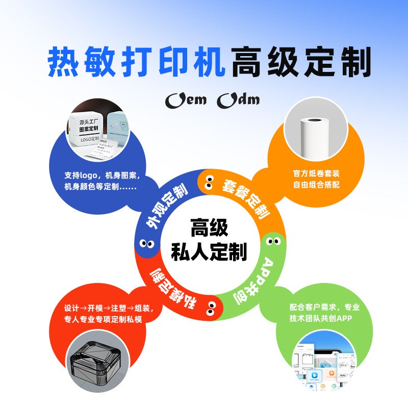 Luckjingle-D1 Printer Label Bag Bluetooth Small Portable Mini Printer Thermal Error Correction - Image 4