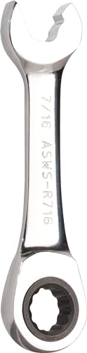 Jonard Tools ASWSR716 Stubby Ratcheting Combination Speed Wrench Angled Head 716 - Image 1