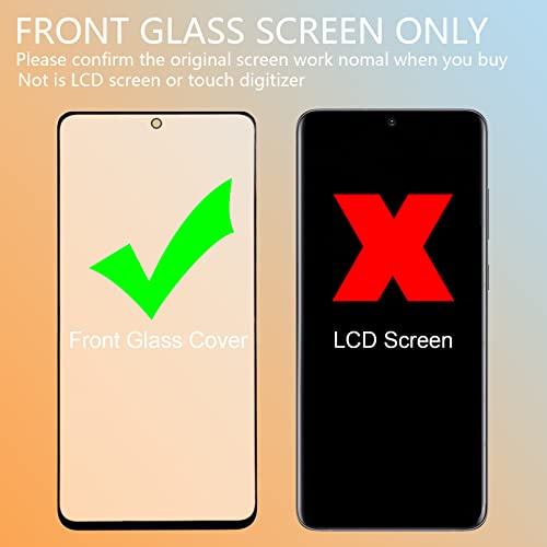 Agzssl for Samsung Galaxy S21 Ultra Front Glass Repair Kit Screen Replacement Outer Glass Screen incl Waterpoof Frame AdhesiveRepair Glue and Lamp Tool KitNo DigitizerNo LCD 68 inch - Image 3