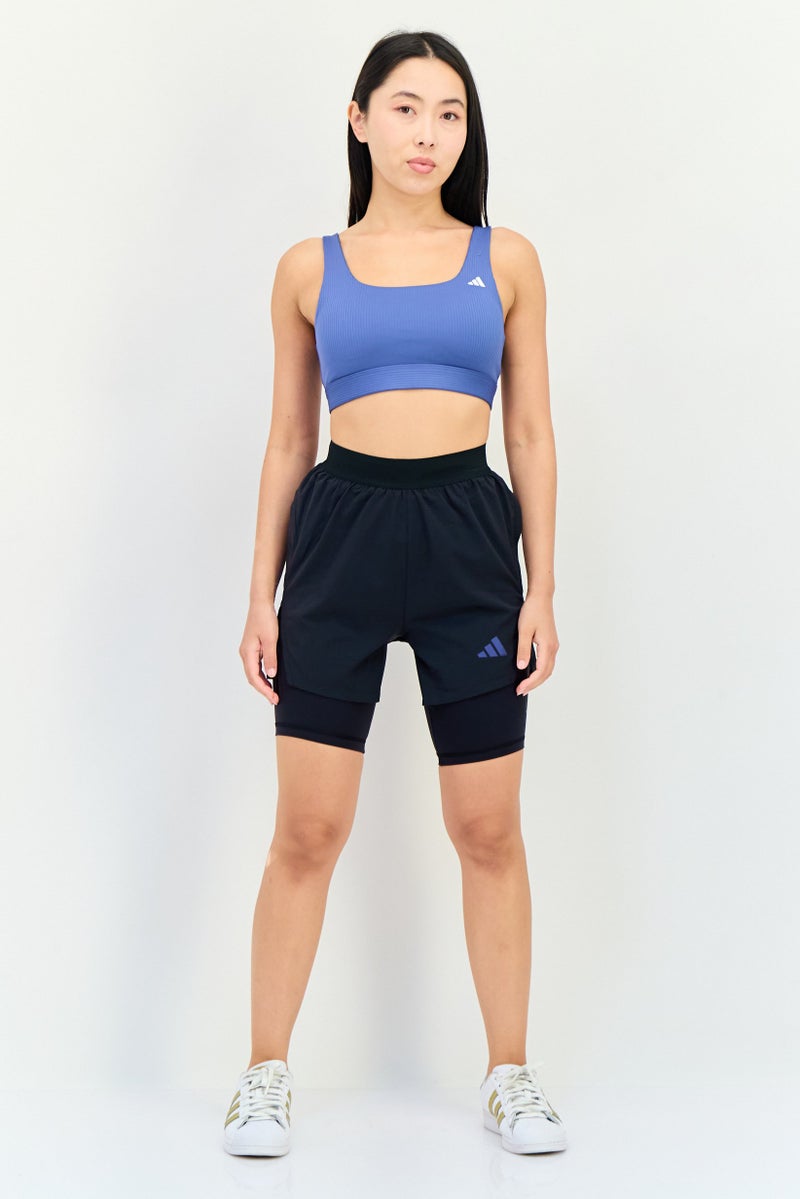 Adidas Women Sportswear Fit Training Shorts, Black  - Image 3