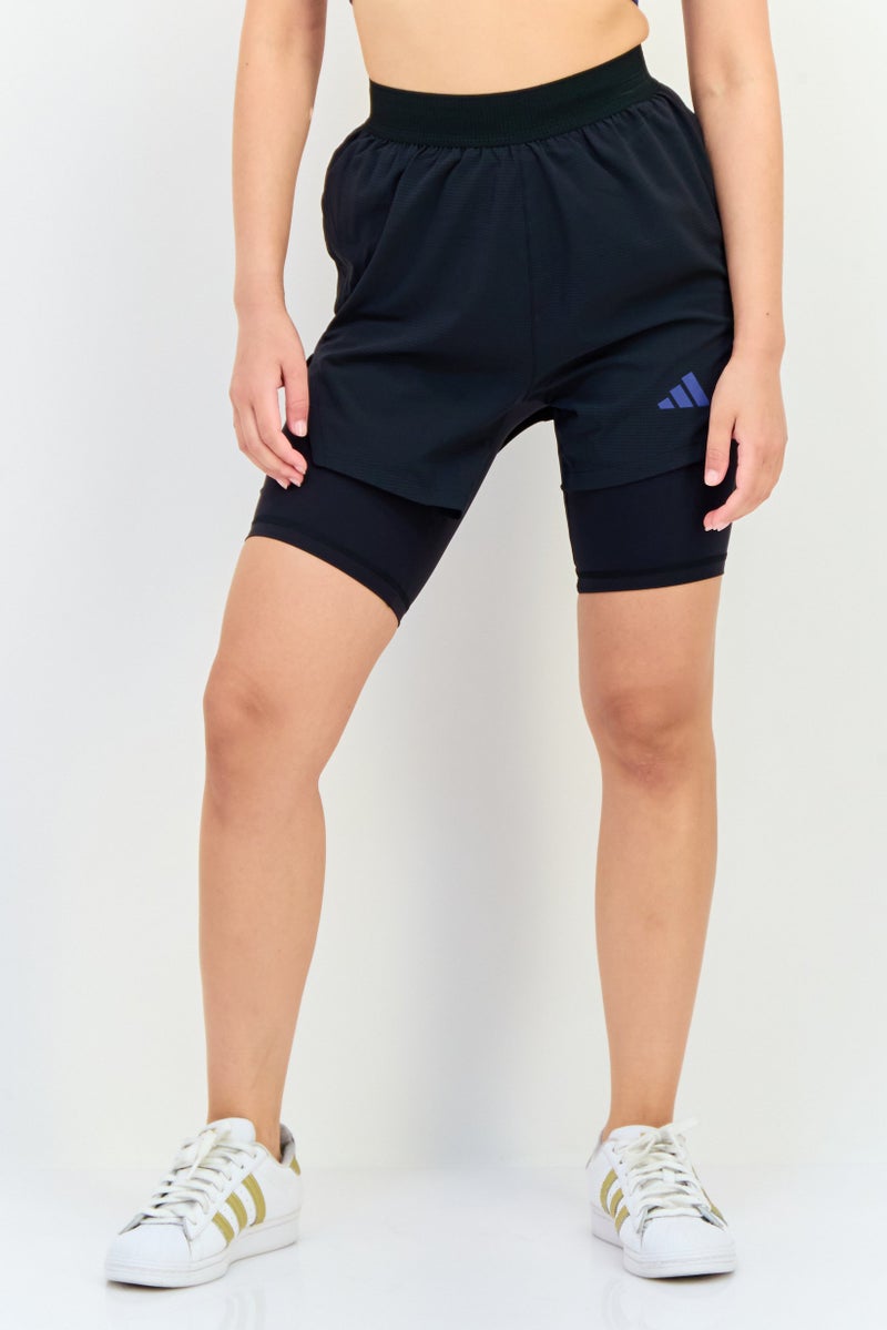Adidas Women Sportswear Fit Training Shorts, Black  - Image 1