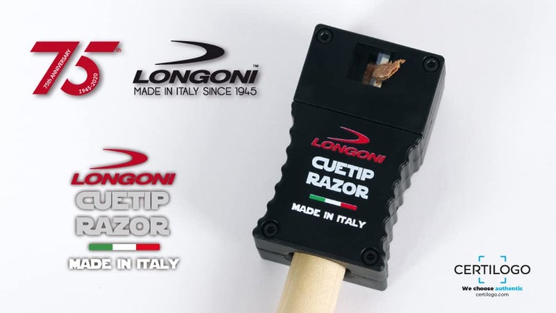 Longoni Billiard Pool Cue Tip Razor Edger Trimmer Shaper Scuffer - Image 5