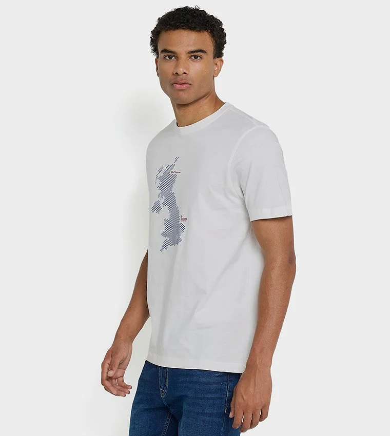 بين شيرمان Ben Sherman Men's Crew Neck Short Sleeve Printed T-Shirt