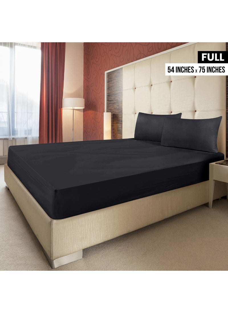 Utopia Bedding Utopia Bedding Full Fitted Sheet - Bottom Sheet - Deep Pocket - Soft Microfiber - Shrinkage and Fade Resistant - Easy Care -1 Fitted Sheet Only (Black)  - Image 2