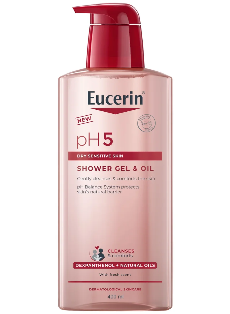 Eucerin Eucerin pH5 Body Wash Shower Gel &amp; Oil Cleanser with Dexpanthenol, 400ml
