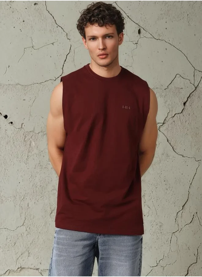 Hubberholme Men Solid Sleeveless T-shirt
