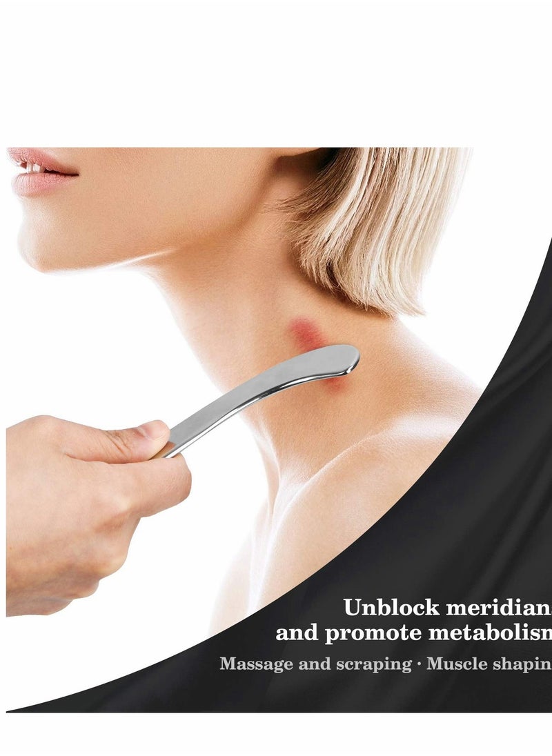 Excefore Muscle Scraper Tool, Stainless Steel Gua Sha Tool for Soft Tissue Scraping, Upgrade Massage Physical Therapy Stuff, Used Back, Legs, Arms, Neck, Shoulder  - Image 4