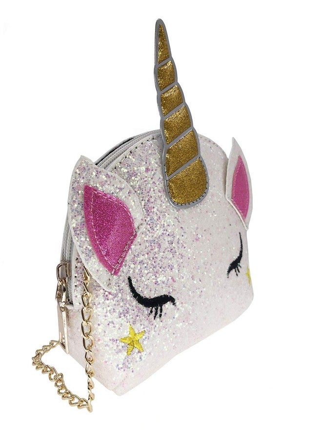 حقيبة يد نسائية مزينة بالترتر اللامع على شكل وحيد القرن، حقيبة كتف كروسبودي، حقيبة يد، حقيبة صدفية - Image 3