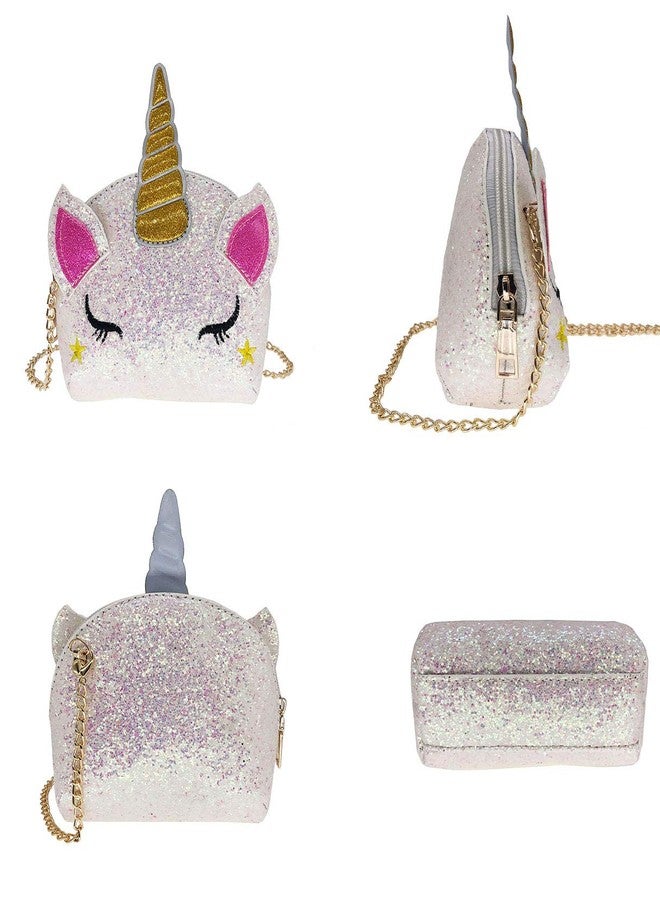 حقيبة يد نسائية مزينة بالترتر اللامع على شكل وحيد القرن، حقيبة كتف كروسبودي، حقيبة يد، حقيبة صدفية - Image 4