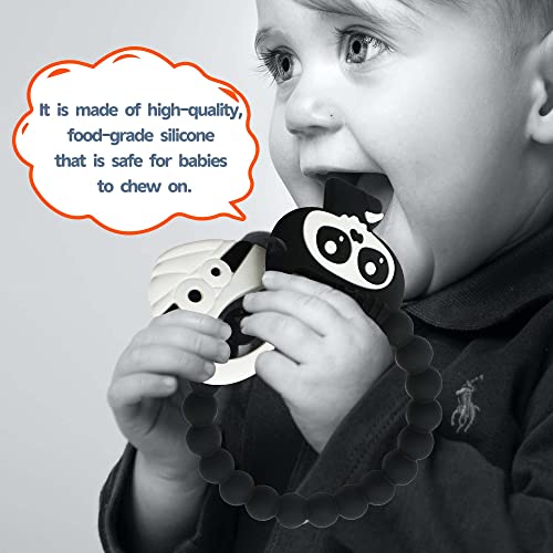BIGSPINACH Black Goth Baby Teething Toys, Gothic Baby Teeher, Silicone Grim Reaper Chew Toy for Teething Babies - Image 2
