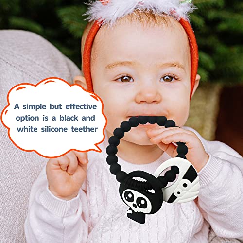 BIGSPINACH Black Goth Baby Teething Toys, Gothic Baby Teeher, Silicone Grim Reaper Chew Toy for Teething Babies - Image 3