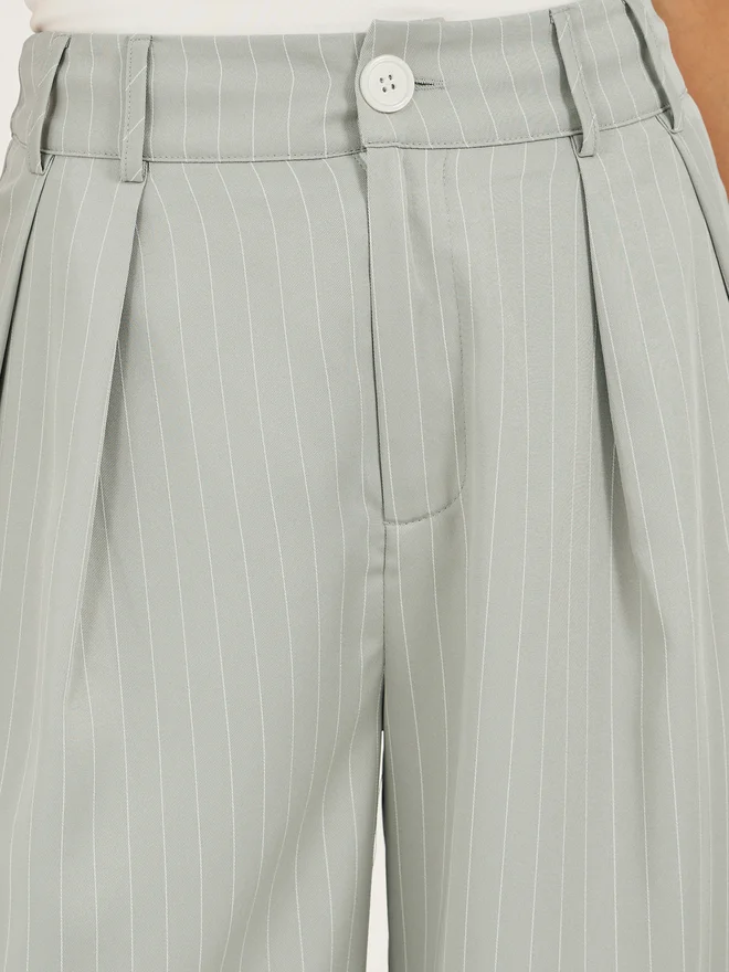 Take Two Take Two Women Striped Pleated Wide Leg Pants
