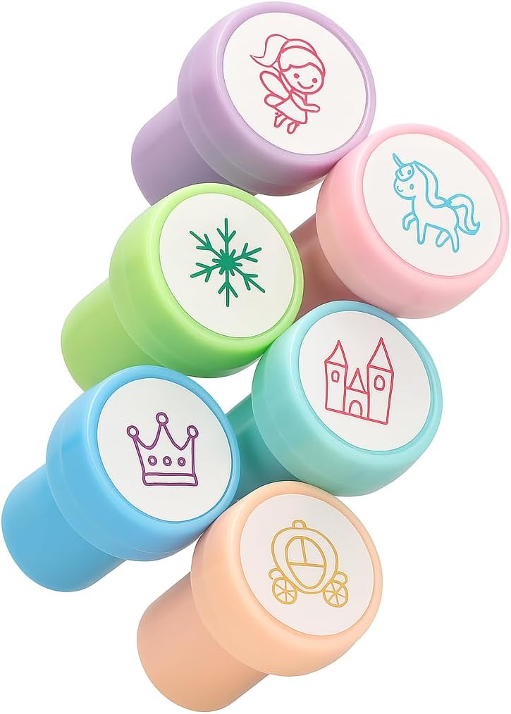 Fitto 6 Pieces Assorted 25mm Stamps for Office & Stationery - Image 1