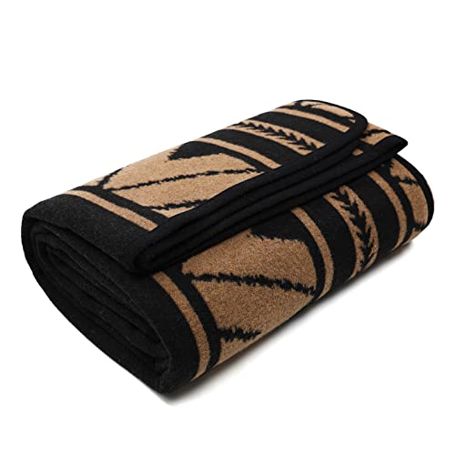 ACUSHLA Merino Wool Camp Blanket - Soft Warm Thick Washable Large Outdoor Camping Travel Throw Blanket All Weather, Sierra Khaki 79" x63" - Image 1