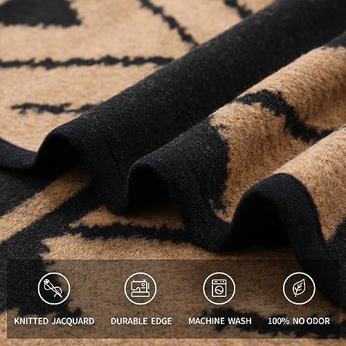 ACUSHLA Merino Wool Camp Blanket - Soft Warm Thick Washable Large Outdoor Camping Travel Throw Blanket All Weather, Sierra Khaki 79" x63" - Image 2